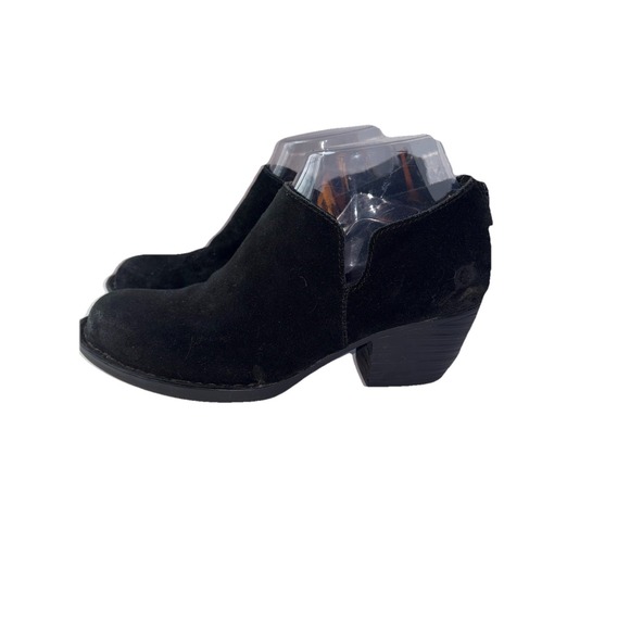 Born Antonia Black Nubuck Leather Ankle Bootie, Black - Women's Size 7.5 M - Picture 1 of 9